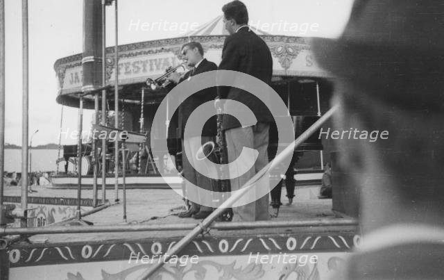 Vic Ash and Harry Klein, Beaulieu Jazz Festival, Hampshire, 1960. Creator: Brian Foskett.