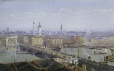 London Bridge and the City of London, 1892. Artist: John Crowther