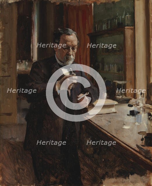 Portrait of Louis Pasteur, study, 1885. Creator: Albert Edelfelt.