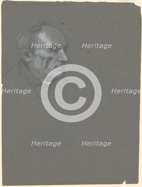 Head of a Man, c. 1870-1880. Creator: Enoch Wood Perry.