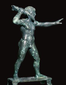 Greek bronze of Zeus with a thunderbolt. Artist: Unknown