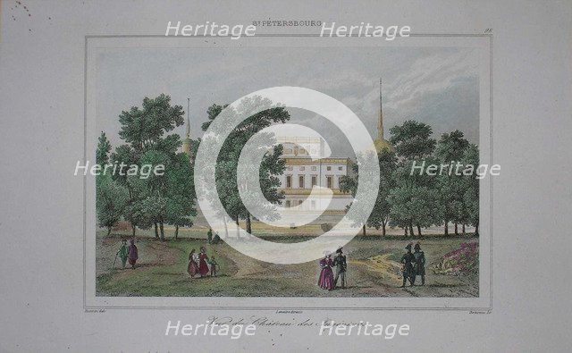 Saint Michael's Castle in Saint Petersburg, Early 19th cen.. Artist: Anonymous  