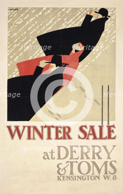 Winter Sale at Derry & Toms, 1919. Creator: McKnight Kauffer, Edward (1890-1954).