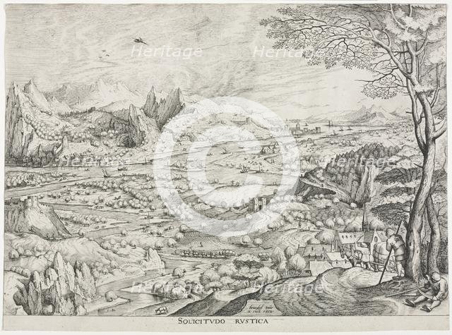The Large Landscapes: Solicitudo Rustica, c. 1555-1558. Creator: Jan van Doetechum (Flemish, 1530-1616), attributed to ; Lucas van Doetechum (Flemish), and.