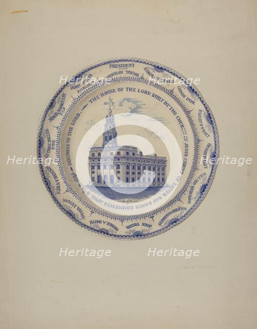 Plate, c. 1938. Creator:  John Koehl.