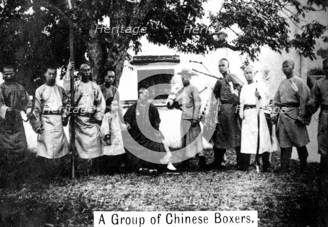 A group of Chinese Boxers, 20th Century.Artist: Ogden's Guinea Gold Cigarettes