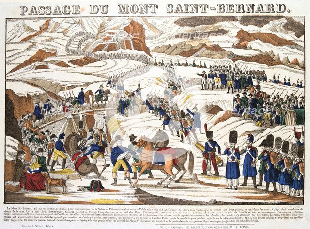 'Crossing of Mount St. Bernard', May, 1800, (19th century). Artist: Anon
