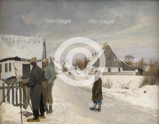 The Painter in the Village, 1897. Creator: Laurits Andersen Ring.