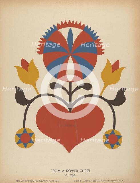 Plate 13: From the Portfolio "Folk Art of Rural Pennsylvania", c. 1939. Creator: Unknown.