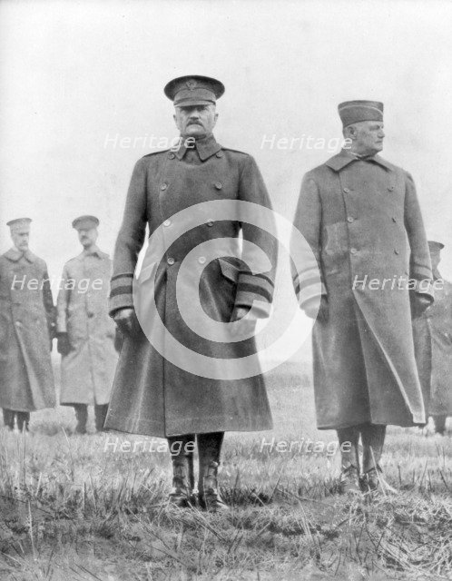 John Pershing and Hunter Liggett, American First World War generals, March 1918. Artist: Unknown