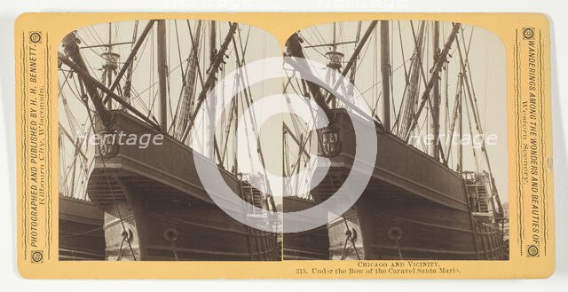 Under the Bow of the Caravel Santa Maria, 1887/93. Creator: Henry Hamilton Bennett.