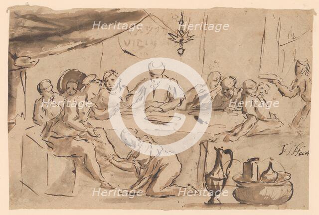 Banquet in Bethany, 1701/1800. Creator: Master with the Mousetrap.