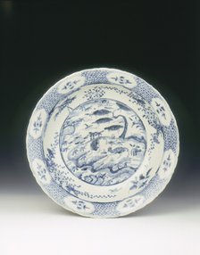 Blue and white Swatow dish, China, 2nd half of the 16th century. Artist: Unknown