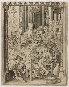 The Last Supper, c.1485. Creator: Master IAM of Zwolle.