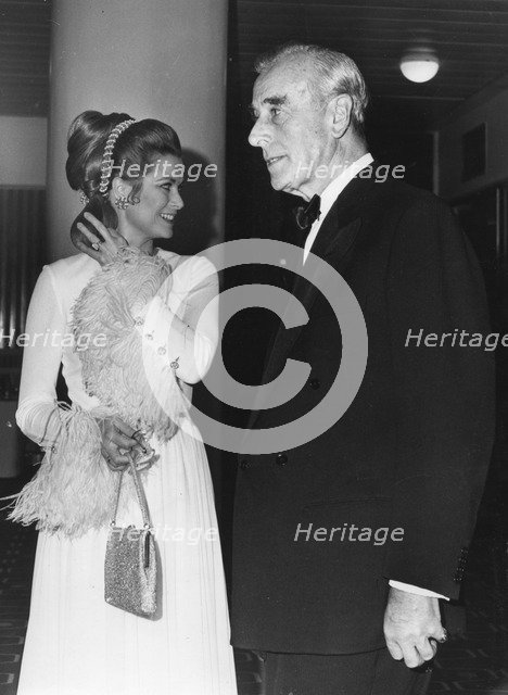 Princess Grace and Earl Mountbatten, Royal Festival Hall, London, 1970. Artist: Unknown