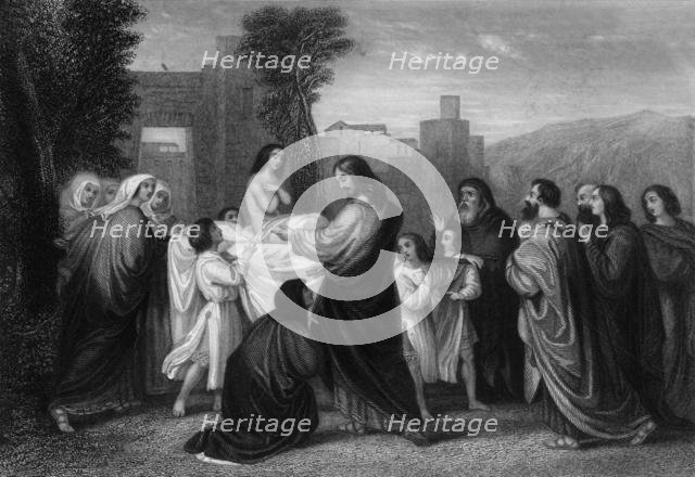 'And he that was dead sat up, and began to speak', c1830s. Creator: William Henry Mote.