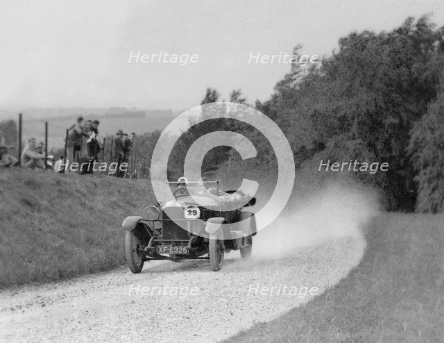 Vauxhall 30/98 known as Rouge et Noir competing in the Oxford Speed Trials, c1930. Artist: Bill Brunell.