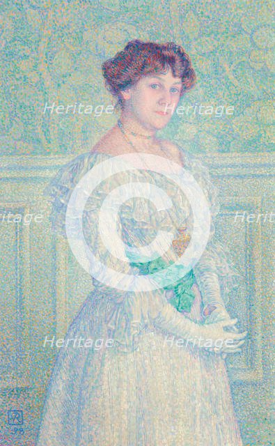 Portrait of Laure Flé , 1898. Creator: Rysselberghe, Théo van (1862-1926).