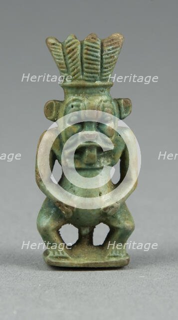 Amulet of the God Bes, Egypt, Third Intermediate Period, Dynasty 21-25 (1070-656 BCE). Creator: Unknown.