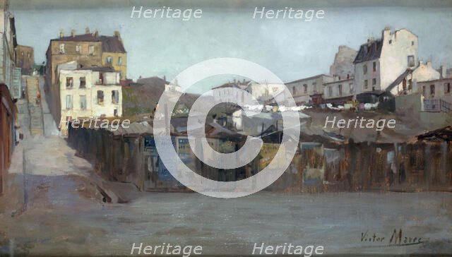 Boulevard de la Villette, opposite rue Vicq-d'Azir, 1901. Creator: Victor Marec.