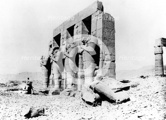 Temple ruins, Nubia, Egypt, 1887. Artist: Henri Bechard
