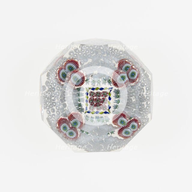 Paperweight, France, c. 1845-60. Creator: Saint-Louis Glassworks.