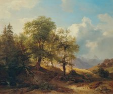 Summer landscape in the high mountains, 1856. Creator: Joseph Hoger.