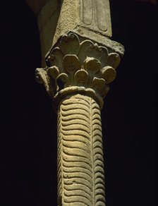 Column, Church of St Mary at Mount Naranco, Oviedo, Spain, 2000. Creator: LTL.