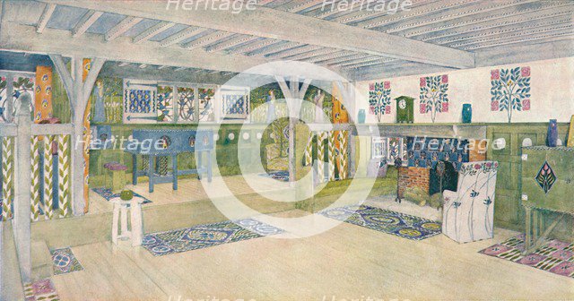 'Music Room in a House at Crowborough', c1902. Artist: Mackay Hugh Baillie Scott.