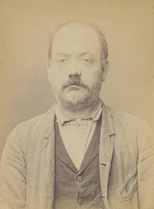 Jacquet. Hippolyte, Edouard. 49 ans, né le 15/3/45 à Paris Ille. Sellier-maroquinier. Anar..., 1894. Creator: Alphonse Bertillon.