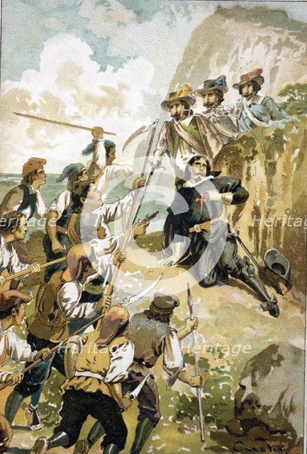 Blood Corpus, popular revolt in Barcelona on June 7, 1640, death of the Count of Santa Coloma at …