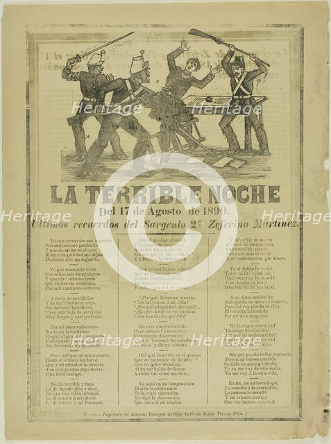 The Terrible Night, n.d. Creator: José Guadalupe Posada.