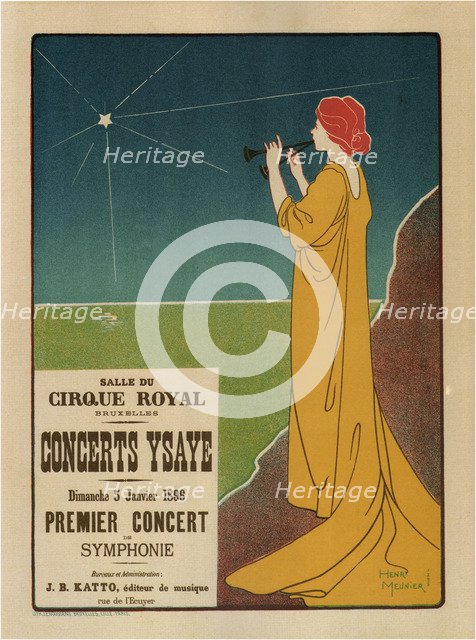 Concerts Ysaÿe, 1895. Artist: Meunier, Henri Georges (1873-1922)