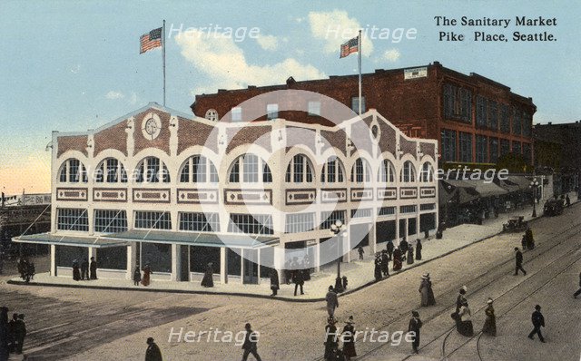 The Sanitary Market, Pike Place, Seattle, Washington, USA, 1911. Artist: Unknown
