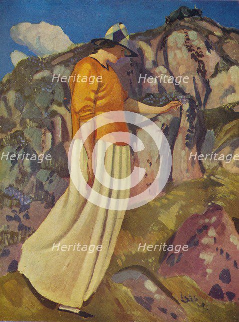 'The Yellow Skirt', 1914. Artist: Derwent Lees.