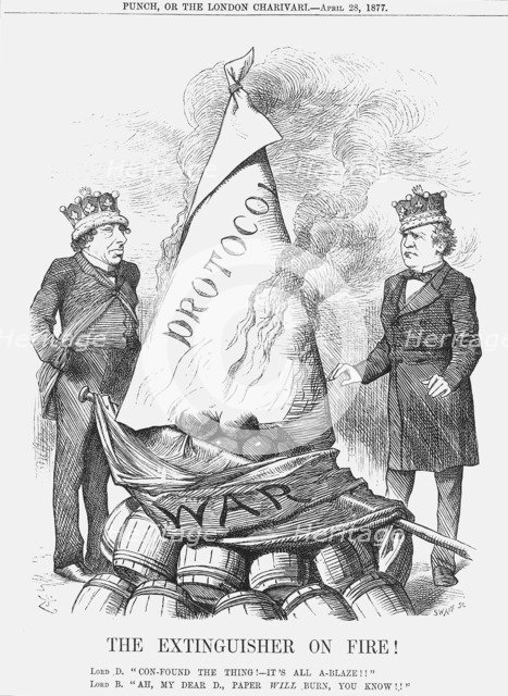 'The Extinguisher on Fire!', 1877.  Artist: Joseph Swain