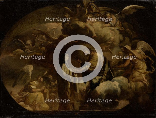 Ceiling design: Christ Handing a Nail (?) to a Nun, 1701-1800. Creator: Italian Master.