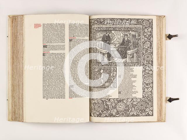 The Kelmscott Chaucer - The Works of Geoffrey Chaucer Now Newly Imprinted, 1896. Creator: Sir Edward Coley Burne-Jones.