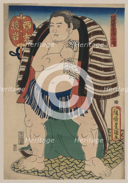 The sumo wrestler Kagamiiwa of the West Side.