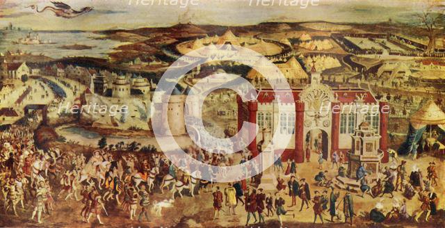 'King Henry VIII. Meeting...Francis at the...Field of the Cloth of Gold', 1520, (c1930).  Creator: Unknown.