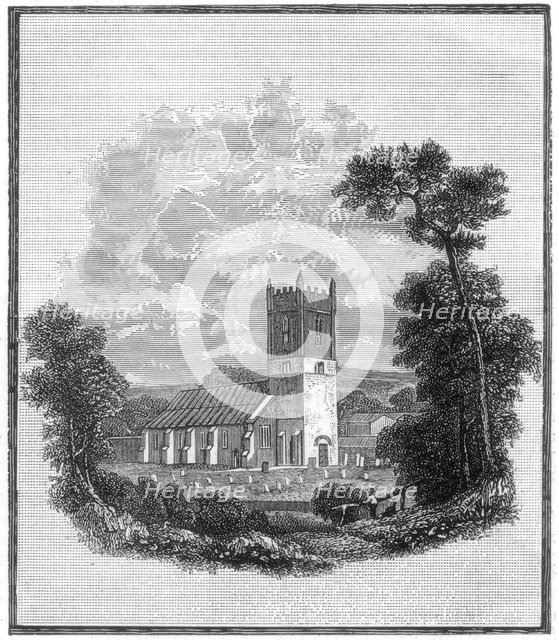 Lord Byron's burial place, Hucknall Torkard church, Nottinghamshire, 1888. Artist: Unknown