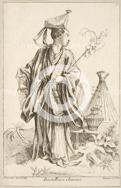 Chinese Performer, 1738-45. Creator: Francois Boucher.