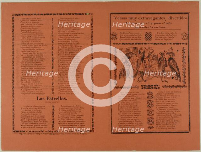 Versos muy extravagantes (Very Extravagant Verses), n.d. Creator: José Guadalupe Posada.