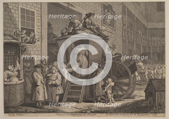 The Stage Coach, or The Country Inn Yard, 1747. Creator: William Hogarth.