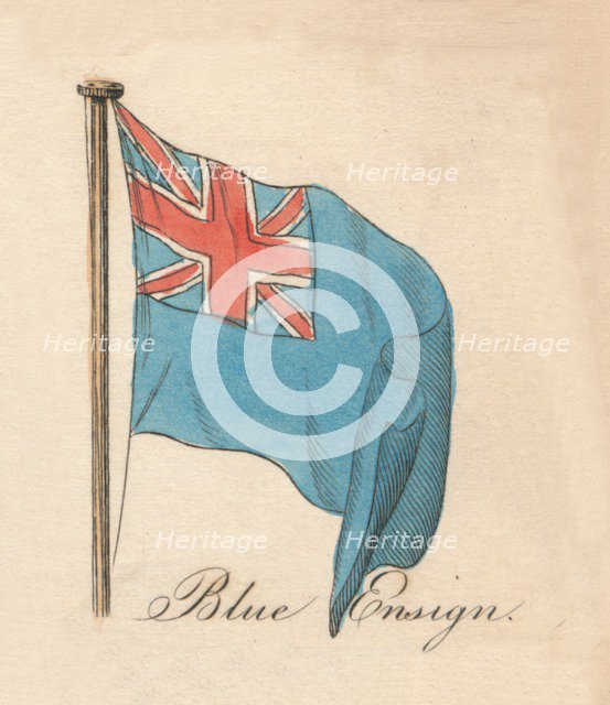 'Blue Ensign', 1838. Artist: Unknown.