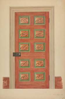 Zoar Door, c. 1938. Creator: Fritz Boehmer.