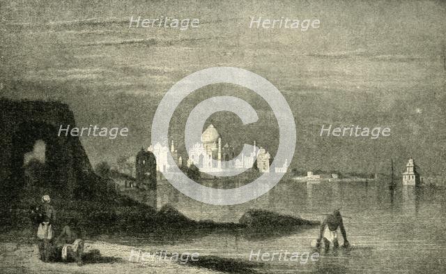 'Agra and the Taj Mahal from the River Jumna', 1820s, (1901). Creator: Unknown.