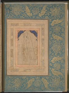 Standing Youth in a Cape, Folio from the Bellini Album, late 16th century. Creator: Unknown.