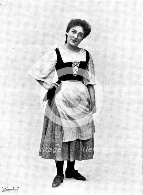 "Hänsel and Gretel,'' at the Gaiety Theatre: Miss Jeanne Douste as Gretel, 1895. Creators: George Meisenbach, George Henry Hana, Hana Studios Ltd.