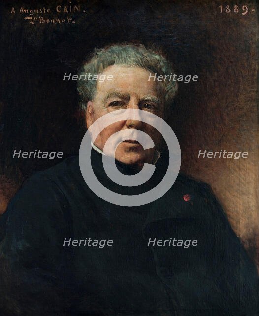 Portrait of Auguste-Nicolas Caïn (1821-1894), 1889. Creator: Bonnat, Léon (1833-1922).
